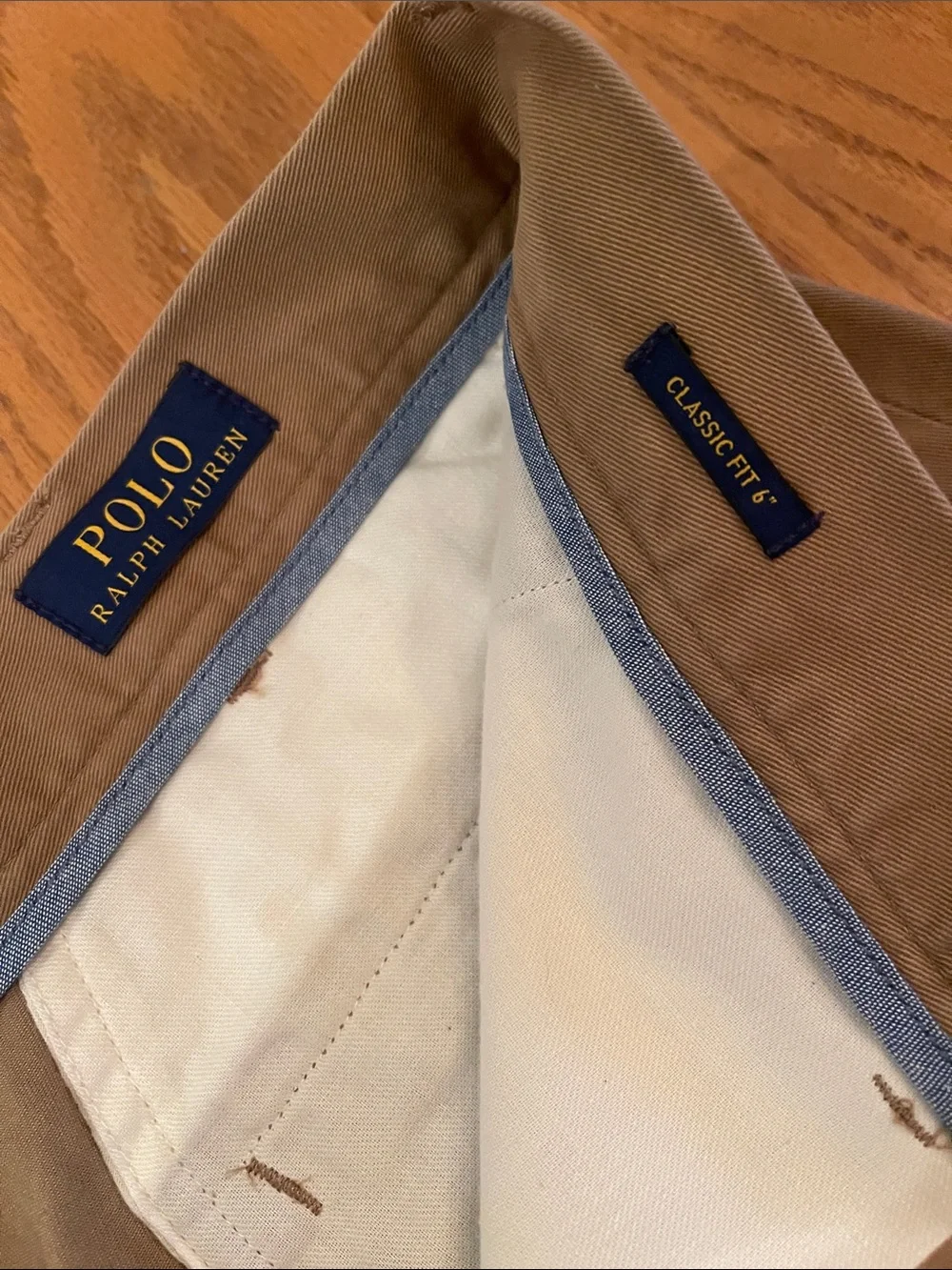 Polo by Ralph Lauren Men’s Tan Flat-Front Cotton Shorts